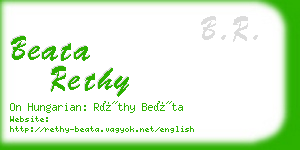 beata rethy business card